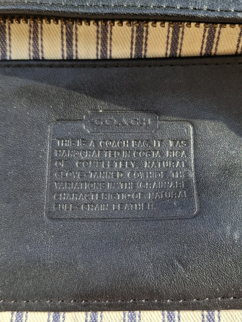 Vintage 90's Coach Black Glove-Tanned Leather Large Cosmetic Case Pouch #7172